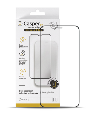 Mica Templada Casper Pro Silicone Para iPhone 15 Pro (Empaque Individual)