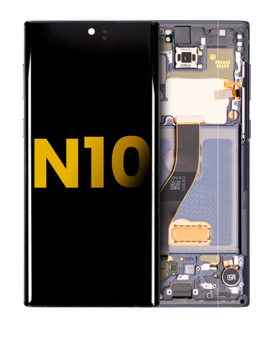 Pantalla OLED Con Marco Para Samsung Galaxy Note 10 (SM-N970 / 2019) (Reconstruida) (Negro)