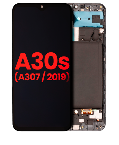 Pantalla OLED Con Marco Para Samsung Galaxy A30S (A307 / 2019) (Negro)