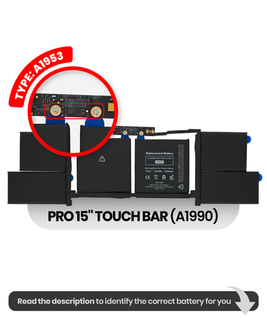 Batería (A1953) Para MacBook Pro 15" Touch Bar (A1990 Late 2018 / Early 2019)