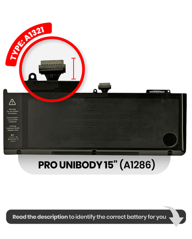 Batería (A1321) Para MacBook Pro Unibody 15" (A1286 / Mid 2009 / Mid 2010)