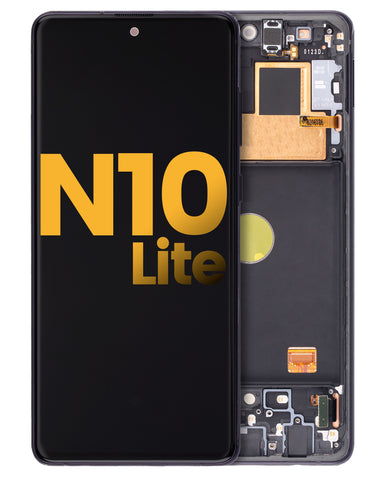 Pantalla OLED Con Marco Para Samsung Galaxy Note 10 Lite (SM-N770 / 2020) (Reconstruida) (Negro)