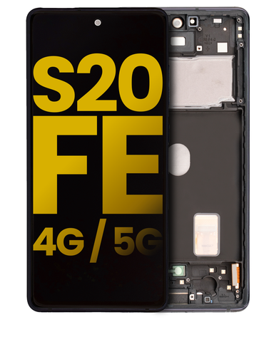 Pantalla OLED Con Marco Para Samsung Galaxy S20 FE 4G / 5G (G780 / 2020) (Reconstruida) (Negro)