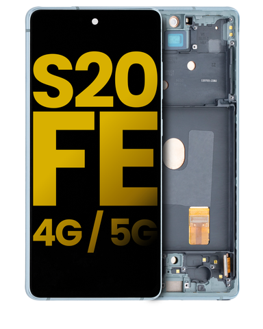 Pantalla OLED Con Marco Para Samsung Galaxy S20 FE 4G / 5G (G780 / 2020) (Reconstruida) (Verde Menta)