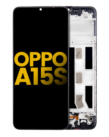Pantalla LCD Con Marco Para Oppo A15 / A15S (2020) (Negro)