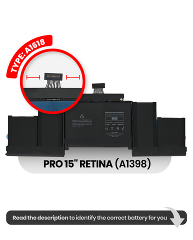 Batería (A1618) Para MacBook Pro 15" Retina (A1398 / Mid 2015)