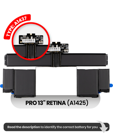 Batería (A1437) Para MacBook Pro 13" Retina (A1425 Late 2012 / Early 2013)