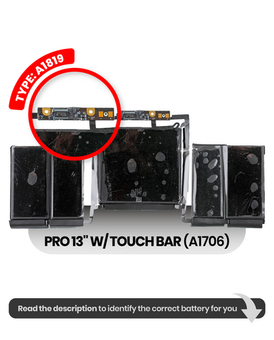 Batería (A1819) Para MacBook Pro 13W" Touch Bar (A1706 Late 2016 / Mid 2017)
