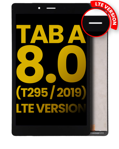 Ensamble de Digitalizador y LCD Para Samsung Galaxy Tab A 8.0  (2019) (T295) Versión LTE (Reconstruida) (Negro)