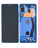 Pantalla OLED Con Marco Para Samsung Galaxy S10 Lite (G770F / 2020) (Reconstruida) (Azul)
