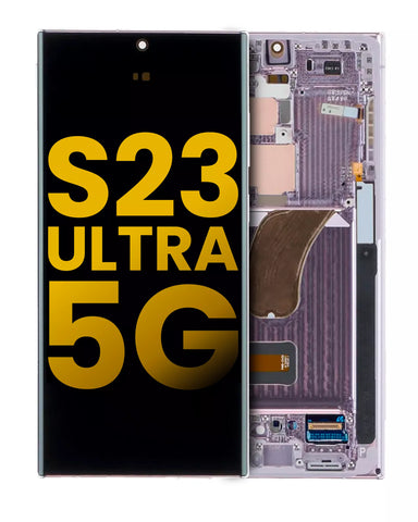 Pantalla OLED con Marco Para Samsung Galaxy S23 Ultra 5G (Reconstruida) (Lavanda)
