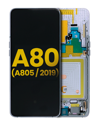 Pantalla OLED con Marco Para Samsung Galaxy A80 (A805 / 2019) (Reconstruida) (Blanco)