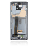Pantalla OLED con Marco Para Samsung Galaxy S20 Ultra 5G (G988 / 2020) (Reconstruida) (Gris)