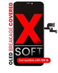 Pantalla OLED Para iPhone X (Calidad Aftermarket Pro XO7 / Soft) (Negro)