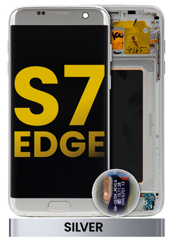 Pantalla OLED Con Marco Para Samsung Galaxy S7 Edge (G935F / 2016) (Reconstruida) (Plateado)