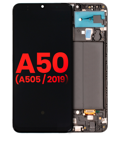 Pantalla OLED Con Marco Para Samsung Galaxy A50 (A505 / 2019) (AM Plus) Negro