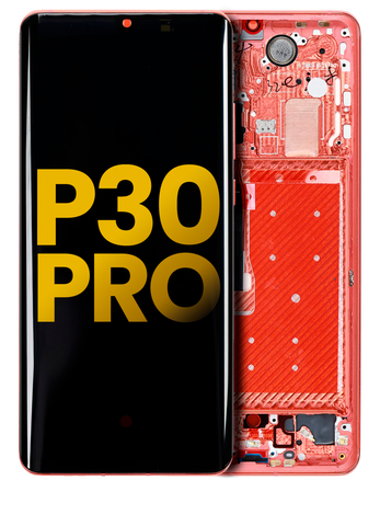 Pantalla OLED Con Marco Para Huawei P30 Pro (VOG-L04 / 2019) (Naranja)
