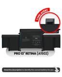 Batería (A1582) Para MacBook Pro 13" Retina (A1502 / Early 2015)