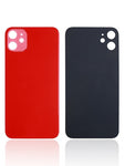 Tapa Trasera para iPhone 11 (Orificio de Camara Grande) (Rojo)