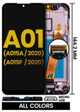 Pantalla LCD Con Marco Para Samsung Galaxy A01 (A015 / 2020) (Reconstruida) (Negro)