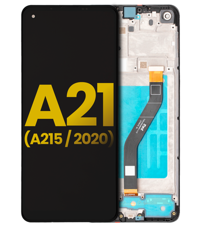 Pantalla LCD Con Marco Para Samsung Galaxy A21 (A215 / 2020) (Negro)