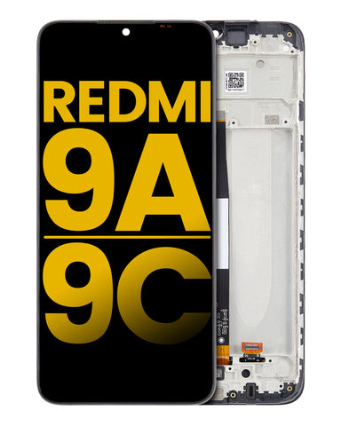 Pantalla LCD con Marco  Para Xiaomi Redmi 9C (M2006C3MG / 2020) Redmi 9A (M2006C3LG / 2020) Negro