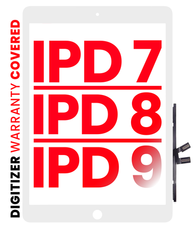 Digitalizador Para iPad 7 (10.2" / 2019) / iPad 8 (10.2" / 2020) / iPad 9 / 2021) (Calidad Aftermarket Pro, XO7) (Blanco)