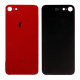 Tapa Trasera para iPhone 8 (Orificio de Camara Grande) (Rojo)