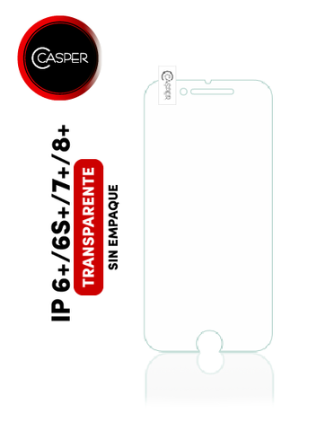Mica Templada Casper Para iPhone 6P / 6SP / 7 Plus / 8 Plus (Sin Empaque)