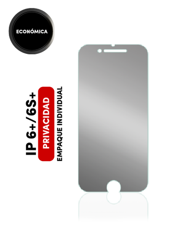 Mica Templada Económica Para iPhone 6 Plus / 6S Plus (Empaque Individual) (Privacidad)