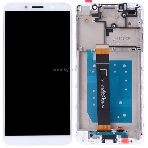 Pantalla LCD Con Marco Para Huawei Y5 (DRA-LX3 / 2018) (Blanco)