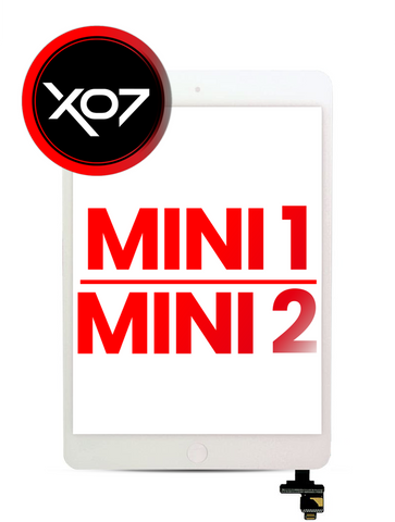 Digitalizador Para iPad Mini 1/2 (Chip) (Boton de Inicio) (Calidad Aftermarket Pro, XO7) (Blanco)