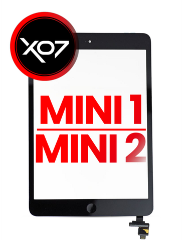 Digitalizador Para iPad Mini 1/2 (Chip) (Boton de Inicio) (Calidad Aftermarket Pro, XO7) (Negro)